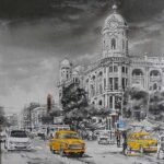 Kolkata Street Yellow Taxi 2